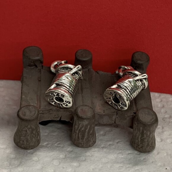 Thread Earring, Sewing Earring, Yarn Earring, Gift Idea, Silly Earring, Crochet - Picture 5 of 5